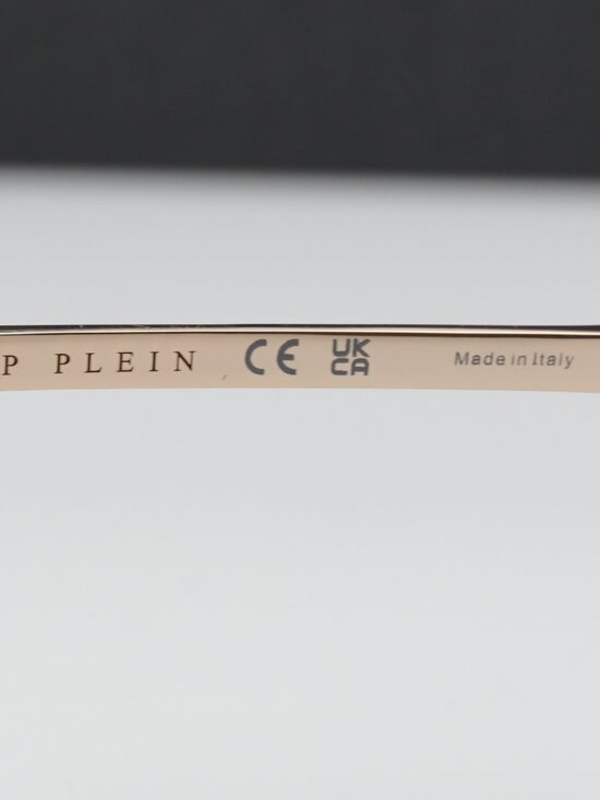 Philipp Plein SPP075M 0376 Aviator Sunglasses – Gold / Grey